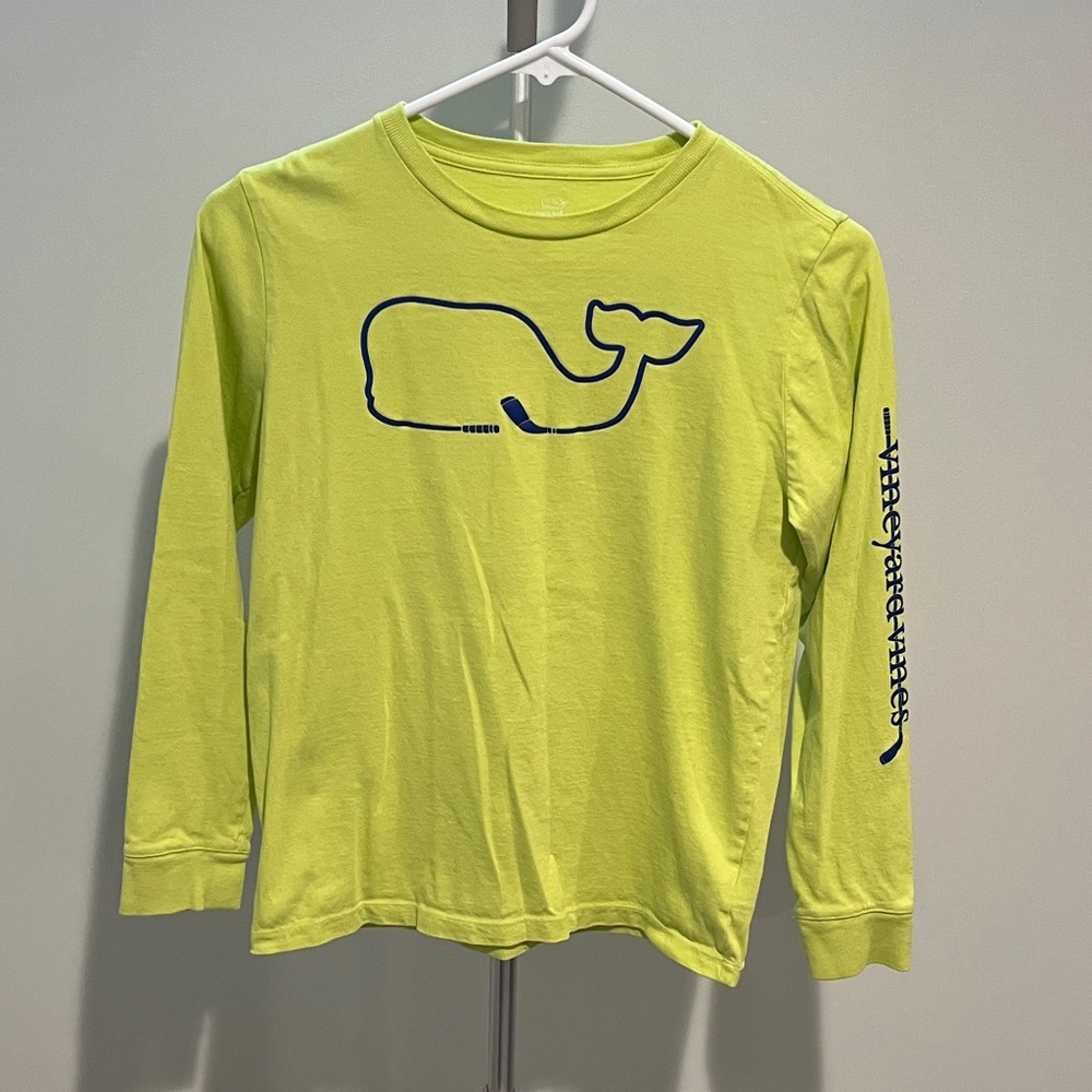 Vineyard Vines Kids Neon Green Long Sleeve Tee